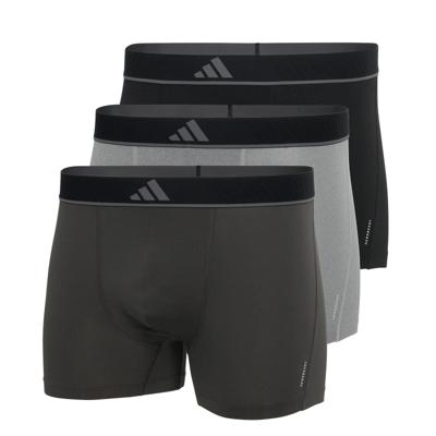 Adidas Boxershorts Micro flex Trunk 3-pack zwart grijs