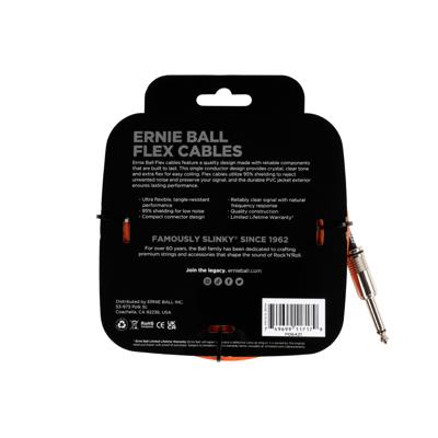 Ernie Ball 6421 Flex Cable 6 meter instrumentkabel oranje