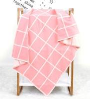 Gebreide Plaid baby deken (roze) - thumbnail