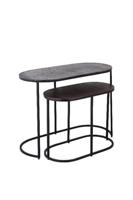 PTMD bijzettafel janca aluminium 69 cm set van 2 | 2 stuks - thumbnail