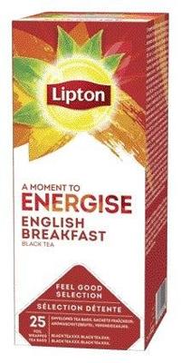 Thee lipton energise english breakfast 25x1.5gr | 6 stuks