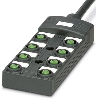 Phoenix Contact SACB-8/16-L-10,0PUR SCO P 1452738 Passieve sensor/actorbox M12-verdeler met kunststof schroefdraad 1 stuk(s) Piece
