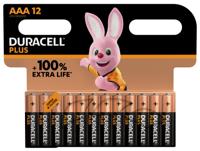 Duracell Plus AAA-batterijen (12 stuks) - 1,5V-alkaline batterijen - Tot 100% extra levensduur -Betrouwbaar voor dagelijks gebruikte apparaten- 0% plastic verpakking - 10 jaar te bewaren - LR03 MN2400 - thumbnail