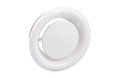 Afzuigventiel met aansluitbus Ø100 mm wit