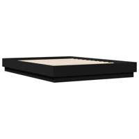 Bedframe met LED zonder matras 150x200 cm zwart - thumbnail