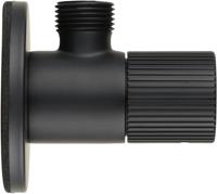 Ben Engraved Line hoekstopkraan incl. aansluitslang 1/2 x 3/8 inch mat zwart - thumbnail