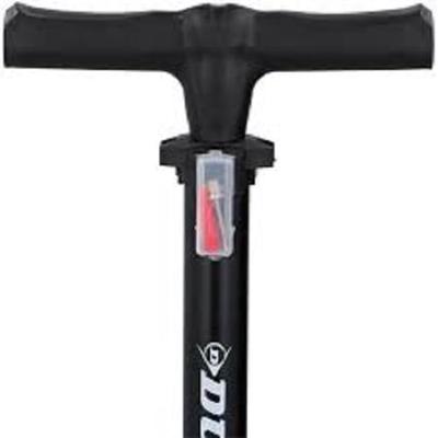Dunlop Fietspomp staand met Extra Ventielen Zwart