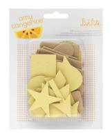 American Crafts • embellishments cut & paste adhesive chipboard 24pcs - thumbnail