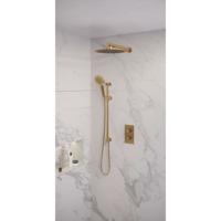 Regendoucheset Inbouw Brauer Gold Edition Thermostatisch 30 cm met 3-Weg Omstelling, Wandarm, Glijstang en 3-Standen Handdouche Geborsteld Goud Brauer - thumbnail