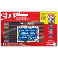 Creatieve marker sharpie brushpunt 5st assorti - thumbnail