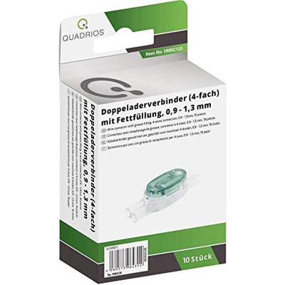 Quadrios 1905C133 Draadconnector Flexibel: 0.90-1.30 mm² Massief: 0.90-1.30 mm² Aantal polen: 4 10 stuk(s) Groen Quadrios 1905C133 Draadconnector Flexibel: 0.90-1.30 mm² Massief: 0.90-1.30 mm² Aantal polen: 4 10 stuk(s) Groen