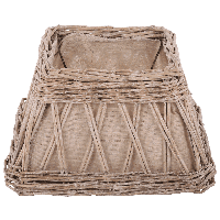 Staande lampenkap riet Monaco Beach vierkant 20 cm grey wash - thumbnail