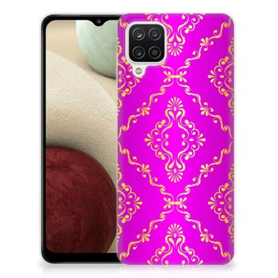 Siliconen Hoesje Samsung Galaxy A12 Barok Roze Siliconen Hoesje Samsung Galaxy A12 Barok Roze