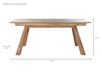 Eettafel DKD Home Decor Natuurlijk Mangohout (180 x 90 x 76 cm) - thumbnail