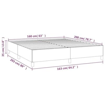 Bedframe kunstleer cappuccinokleurig 160x200 cm