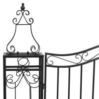 Poort 121x8x180 cm smeedijzer zwart - thumbnail
