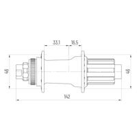 Miche xmx achternaaf mtb 142mm tx12 32g shimano - thumbnail