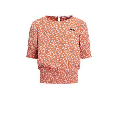 WE Fashion gebloemde top roze/oranje WE Fashion gebloemde top roze/oranje