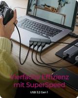 ICY BOX USB 3.0 HUB (4-in-1) met 4X USB-A-poorten, USB-verdeler, USB-C & USB-A-aansluiting, splitter, meervoudige stekker, IB-HUB1424-C3 - thumbnail