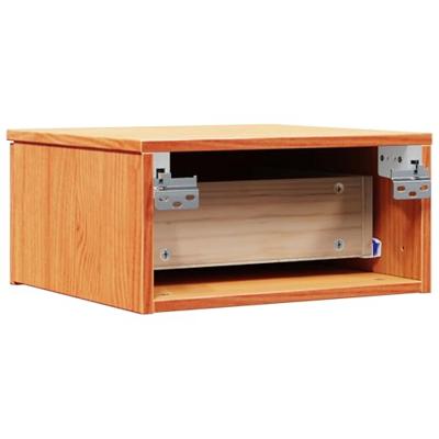 Wandbevestigde nachttafel met lade Wasbruin 37 x 35 x 18,5 cm