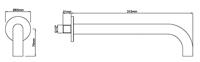 Wiesbaden inbouw-uitloop rond 30cm 1/2&apos;&apos; gunmetal - thumbnail