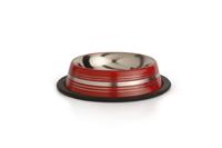 Stripes RVS eet- en drinkbakje - Roze - thumbnail