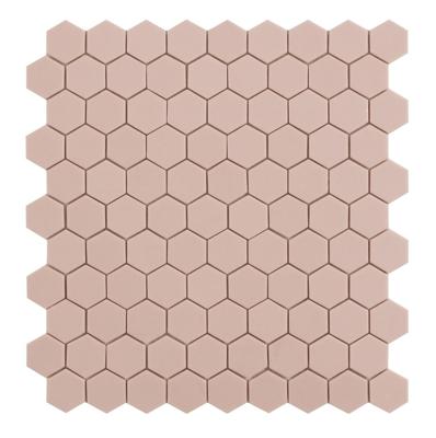 Mozaiek hexagon pink 3.5x3.5cm