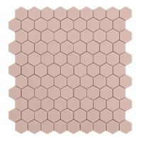 Mozaiek hexagon pink 3.5x3.5cm - thumbnail