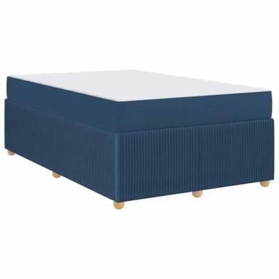 Bedframe met matras met matras Blauw 120 x 190 cm Stof