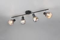 Trio 4-lichts plafondlampTarifa met geribbeld glas - 862800432 - thumbnail