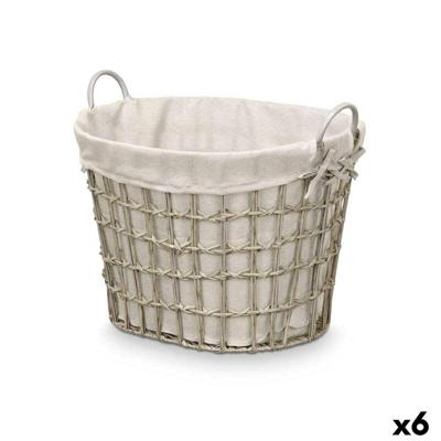 Mand Kipit HX30562 Grijs Polyester Stof Polypropyleen Ijzer Plastic 50 % katoen 51 x 41 x 41 cm 55,6 x 42,5 x 40 cm (6 Stuks)