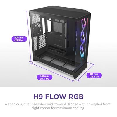 NZXT H9 Flow RGB Black 2025