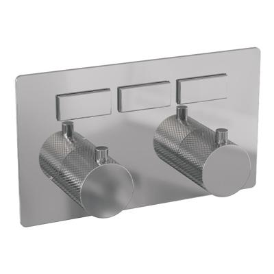 BRAUER Chrome Carving - 3 functies - inbouwthermostaat - drukknoppen - in/afbouwdelen - chroom 5-CE-158