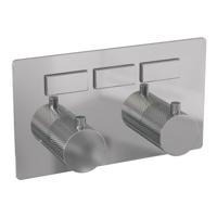 BRAUER Chrome Carving - 3 functies - inbouwthermostaat - drukknoppen - in/afbouwdelen - chroom 5-CE-158 - thumbnail