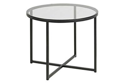 Bendt Bijzettafel 'Lykke' 55cm, met glazen blad