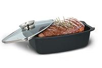 Alpina Braadslee met Glazen Deksel 5.5L 39.5x22.5x10.8 cm Zwart - thumbnail