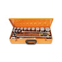 Beta 928A/C12 12 zeskant dopsleutels en 5 toebehoren in plaatstalen kist - 009280955 - thumbnail