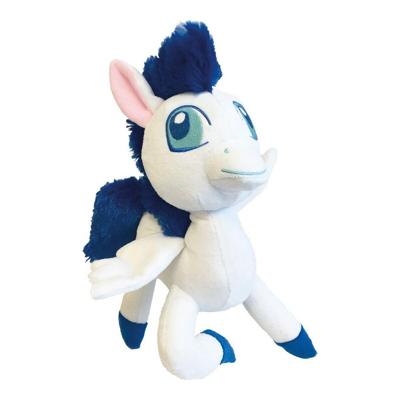 GLORIA Fuyur Pluche dier voor honden, maat 34 cm, hondenspeelgoed, pluche dier met geluid, zachte textuur, zeer robuust, wit met blauwe crin GLORIA Fuyur Pluche dier voor honden, maat 34 cm, hondenspeelgoed, pluche dier met geluid, zachte textuur, zeer robuust, wit met blauwe crin