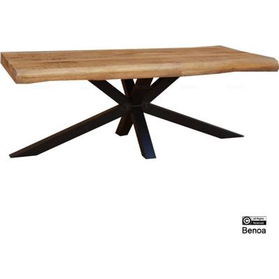 Mango Coffee Table Live Edge 120 3+3cm with Spiderleg