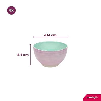 Cookinglife Soepkommen / Kommen Pastel Harmony ø 14 cm - 6 Stuks