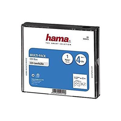 Hama 00049415 CD-hoes 4 CDs/DVDs/Blu-rays Zwart Polystereen 1 stuk(s)