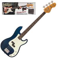 Vintage VIP-V40CAB Coaster Series Candy Apple Blue Bass Pack elektrische basgitaar set met versterker - thumbnail