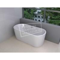 Wiesbaden Libero vrijstaand ligbad 178 x 80 cm acryl glans wit met waste wit glans 21.3650 - thumbnail