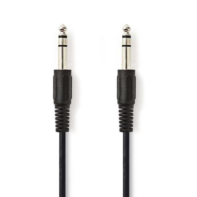Stereo-Audiokabel | 6,35 mm Male - 6,35 mm Male | 2,0 m | Zwart