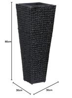 Plantenbakken verhoogd 3 st waterhyacint zwart - thumbnail