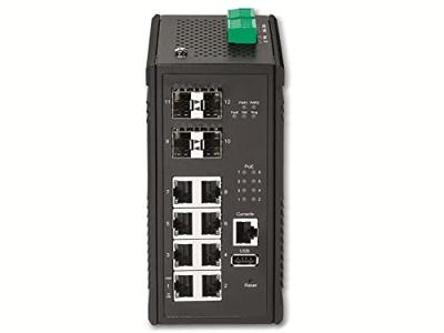 Edimax IGS-5408P - Industriële 8-poorts Gigabit PoE+ Web Managed Switch met 4 SFP-poorten
