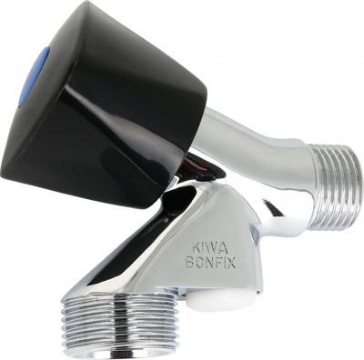 Enzo Wasmachinekraan met knop zwart+terugslag - 1400285