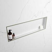 MONDIAZ EASY Nis 89,5x29,5cm in solid surface kleur Army | Talc. 1 vak geschikt voor in- of opbouw - thumbnail