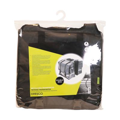 Dresco dubbele fietstas transporter 50 liter bisonyl zwart