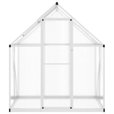 VidaXL Tuinkas met basisframe 169x114x195 cm aluminium zilverkleurig
